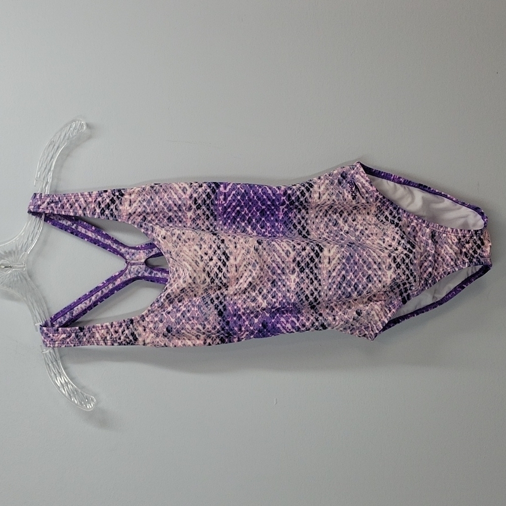 Speedo Ultraback One Piece Animal Print Swimsuit Size 6